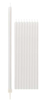 Candelina Stelo 15.5cm Bianco Perlato