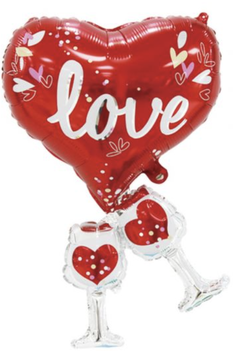 PALLONCINO CUORE LOVE 2 CALICI
