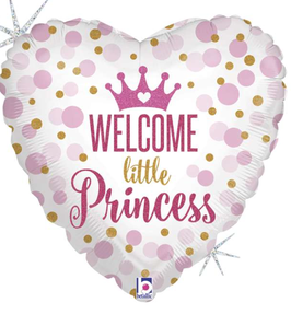 Palloncino in Foil 18" Nascita "Welcome Little Princess"
