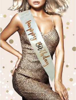 Fascia Rosa gold Happy Birthday