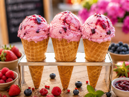 HI. HELADO DE FRUTOS ROJOS "IMA HORCHATERÍA HELADERÍA"