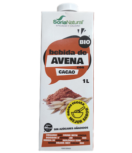 DN. BEBIDA DE AVENA CON CACAO ECOLÓGICA (1 L) "SORIA NATURAL"