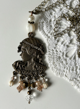 Kette Messing, vintage girl