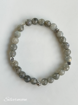 Armband Labradorit, 6 mm, 925 Silber