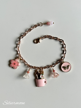 Bettelarmband Tasse, rosa