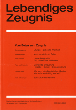 VOM BETEN ZUM ZEUGNIS  - 1984 Heft 3 - 39. Jahrgang