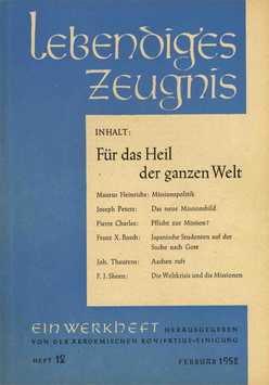 FÜR DAS HEIL DER GANZEN WELT - 1952 Heft 1 - 7. Jahrgang