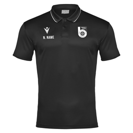 MACRON Rap Polo-Shirt schwarz mit SSC Ville Logo und Wunschname