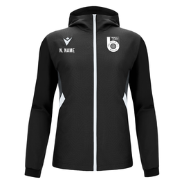 MACRON Tiamat Zip-Jacke schwarz/weiß mit SSC Ville Logo und Wunschname