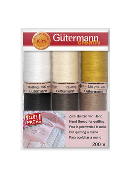 Gütermann katoen handquilt garenset 6x200meter 731190 Col.1