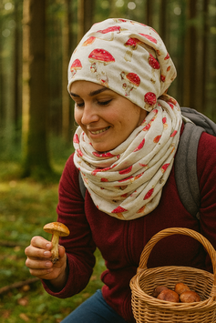 Mütze Schal Set Pilz
