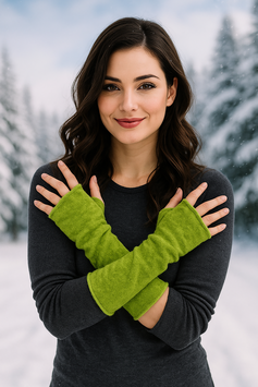 Daumenloch Armstulpen Fleece apfelgrün Pina