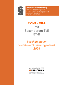 Aktueller Tariftext: TVöD-VKA mit Besonderem Teil BT-B Beschäftigte im Sozial- und Erziehungsdienst 2026 - Nr. 337