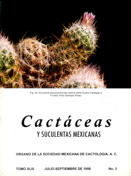 Cactáceas y suculentas mexicanas 43(3)