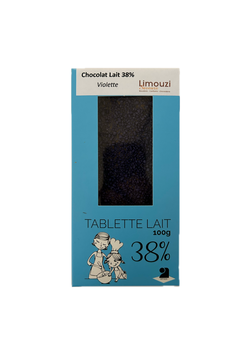 Tablettes de chocolat lait 38% violette 100g