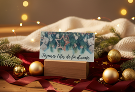 Tablette chocolat blanc décor arbre de noel 120g
