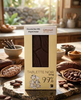 Tablettes de chocolat noir 99% origine Hawaï 100g