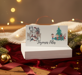 Tablette chocolat blanc décor enfantin de noel 120g