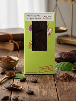 Tablettes de chocolat noir 70% origine Ghana 100g