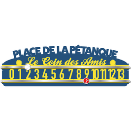SLIDE Bicolore - Edition limitée - PLACE DE LA PÉTANQUE (Bleu) / Le Coin des Amis (Jaune)
