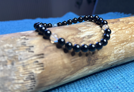 Turmalin Armband schwarz mit Bergkristall 100% natur