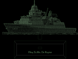 F804 Zr.Ms. De Ruyter uitgesneden