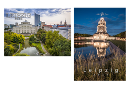 2x Wandkalender "Leipzig 2025"  DIN A3 Hoch - und Querformat