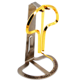 24k GOLD PLATED TRADITIONAL  JAW HARP - STAINLESS STEEL DISPLAY