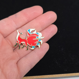 Pin Kitzune Rot