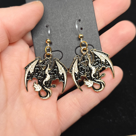 Ohrringe Drache schwarz
