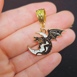 Anhänger Drachen Mond weiß