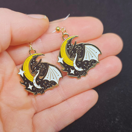 Ohrringe Drachen Mond