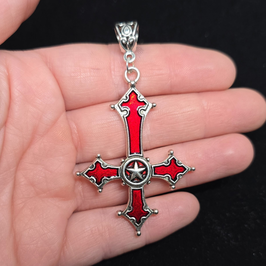 Anhänger crux inversa rot
