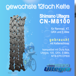 gewachste 12fach Kette von Shimano