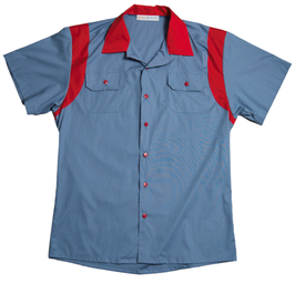 50s Shirt Jimmy blue/red