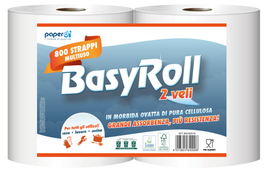 Puliunto BASYROLL 800 strappi - Sticker System - 2 rotoli