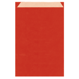 Sacchetto cm.  26+9x38 ROSSO - 250 pezzi