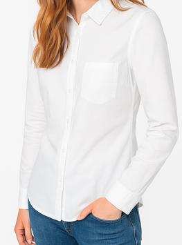 CAMICIA WASHED WHITE DONNA
