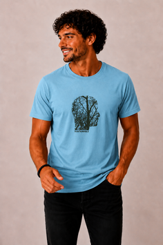 T-shirt "Sustainable" - Light Turquoise