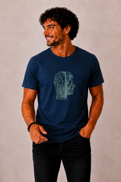 T-shirt "Sustainable" - Peacock Blue