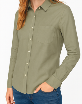 CAMICIA WASHED PALE KAKHI DONNA
