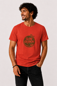T-shirt "Slow Fashion" - Paprika