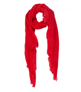 SCIARPA IN BAMBOO TINTA A FREDDO - Rosso