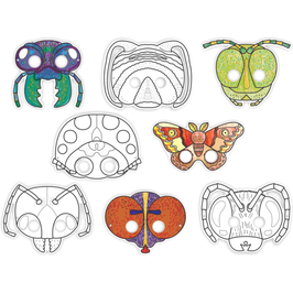 Insektenmasken 8 Designs, 24 Stück