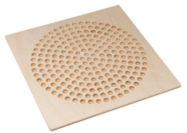 Steckbrett "Kreis" 50 x 50 x 1 cm - Für Holzstecker mit 19 mm