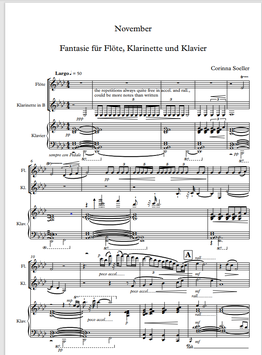 C. Soeller: November - Fantasie für Flöte, Klarinette und Klavier