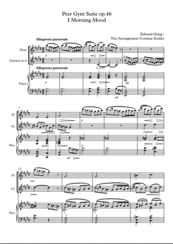 E. Grieg: complete Suite No.1 op.46 - TRIO Arrangement