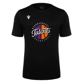 MACRON Boost Eco T-Shirt schwarz mit großem Talents Logo (rund) und Wunschname