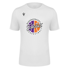 MACRON Boost Eco T-Shirt weiß mit großem Talents Logo (rund) und Wunschname
