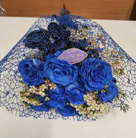 Bouquet 9 Rose blu